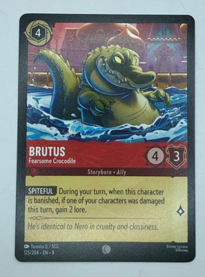 Disney Lorcana Reign of Jafar Brutus Fearsome Crocodile 125/204 Non-Foil