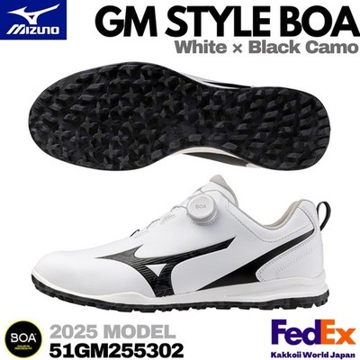 MIZUNO Golf Shoes GM STYLE BOA White/Black Camo 51GM255302 2025