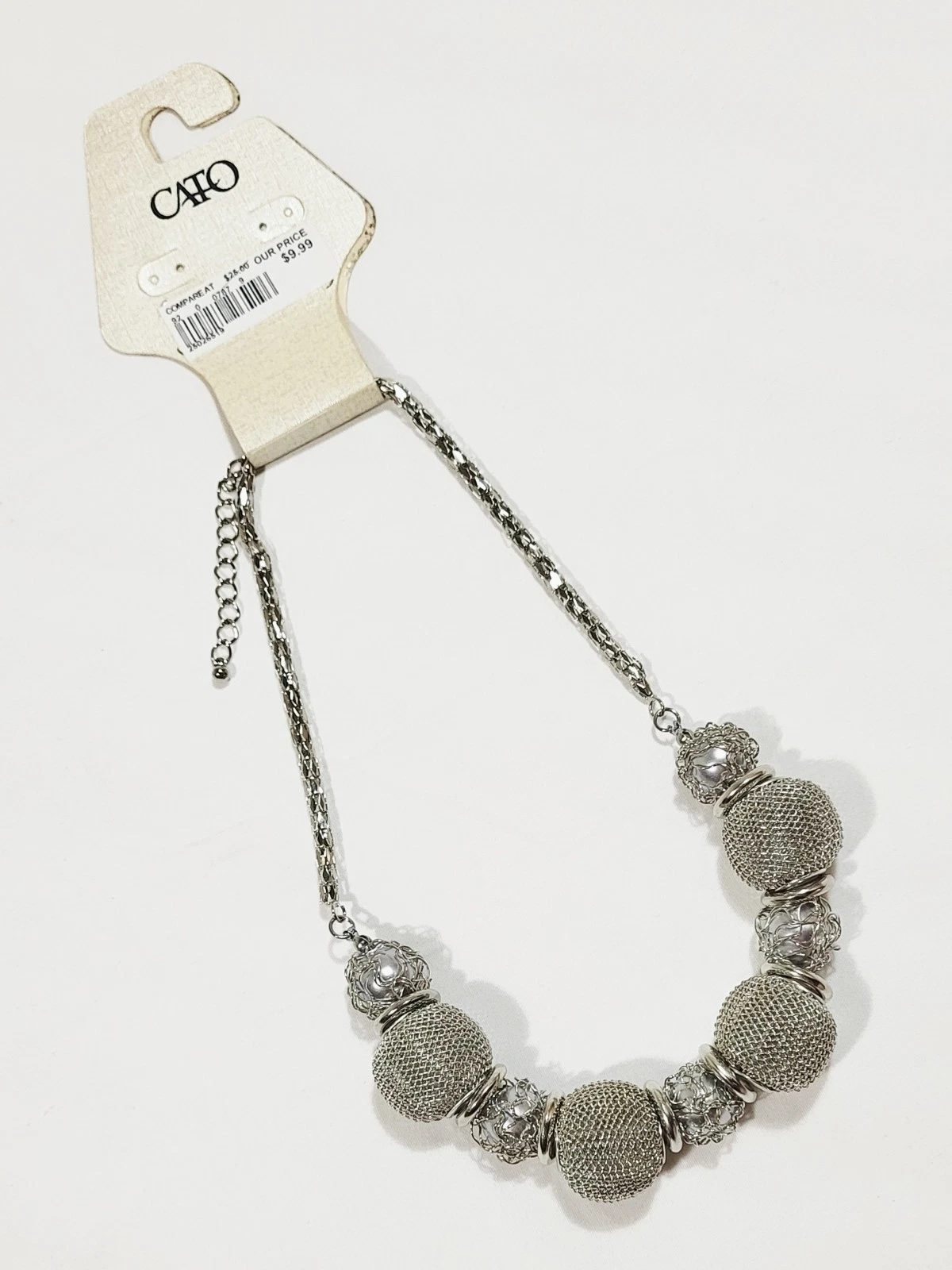 VETEMENTS Collana tono argento dichiarazione ext 16 5" + 3 5" nuova con etichetta #1800