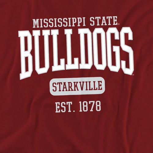 Mississippi State University Adult T-Shirt Est. Date, Maroon, S-3XL