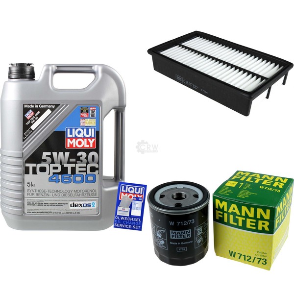 Mann Inspektionspaket Liqui Moly Top Tec 4600 5W-30 FüR Mazda 5 2.0 3-image