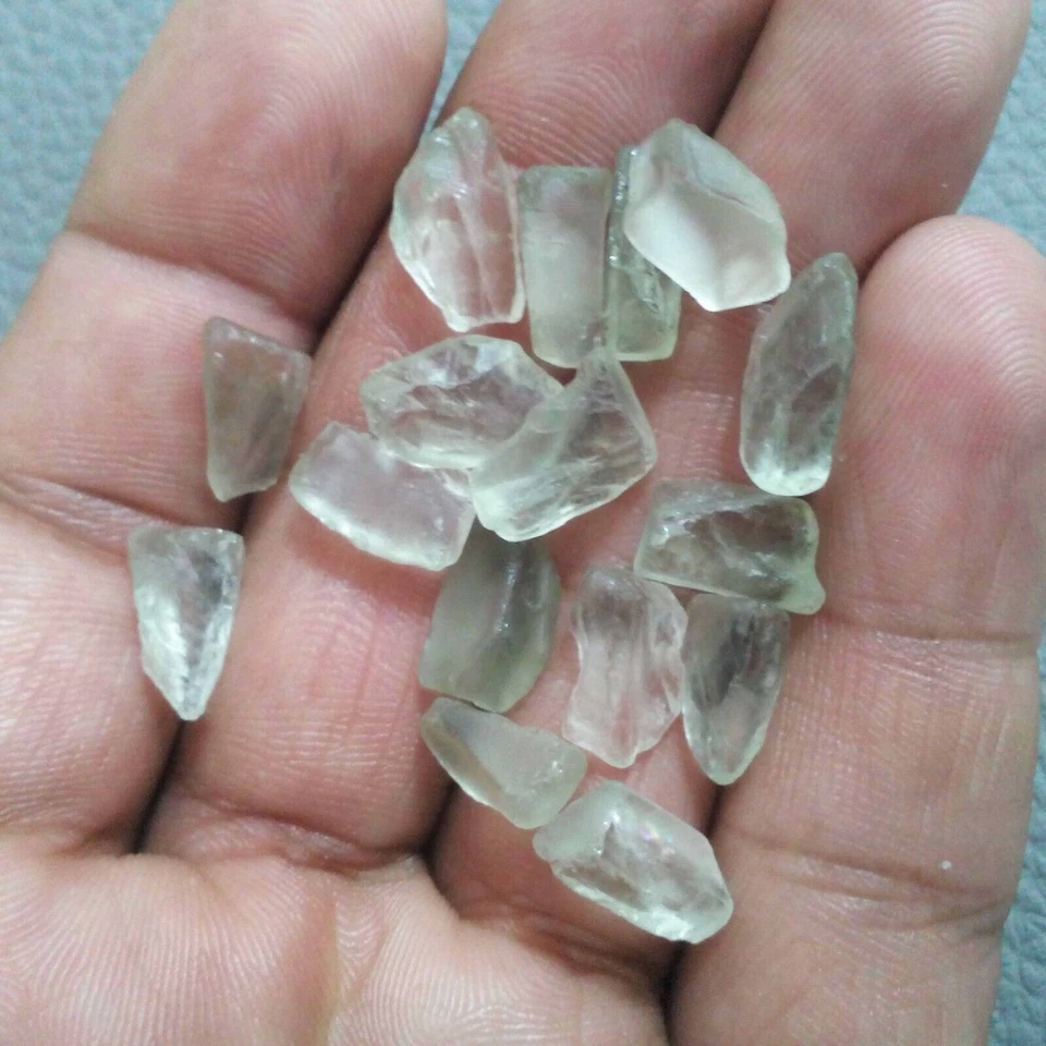 Belle améthyste verte 16 pièces brut 10-13 mm améthyste verte cristal brut - Photo 3/4