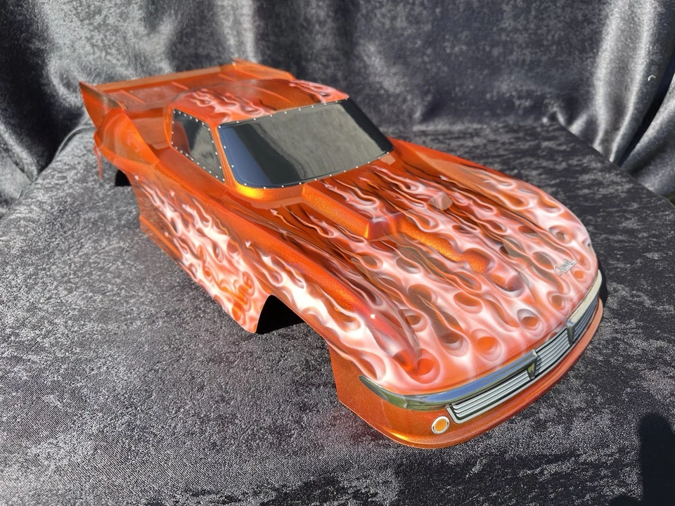 CUSTOM PAINTED RC DRAG BODY NO PREP LOSI 22S AE DR10 TRAXXAS SLASH 1963 STINGRAY - Image 2 of 4