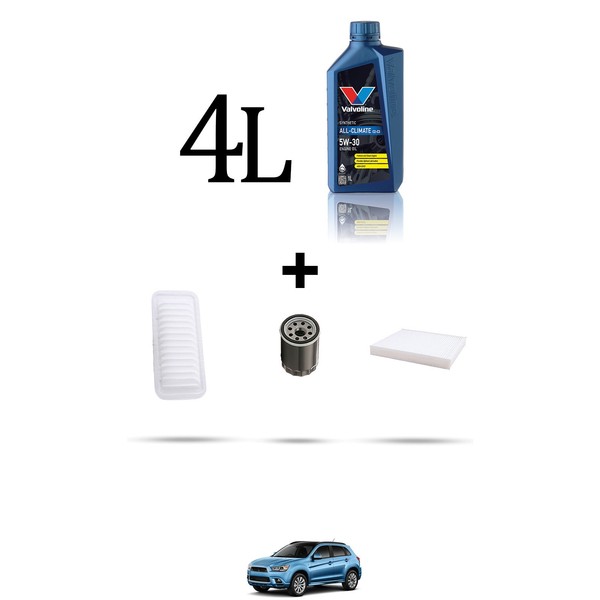 Hoffcar Wartungsset 3 Filter Und 4L ÖL FüR Mitsubishi Asx (GA7W) 1.6 Mivec 86Kw-image