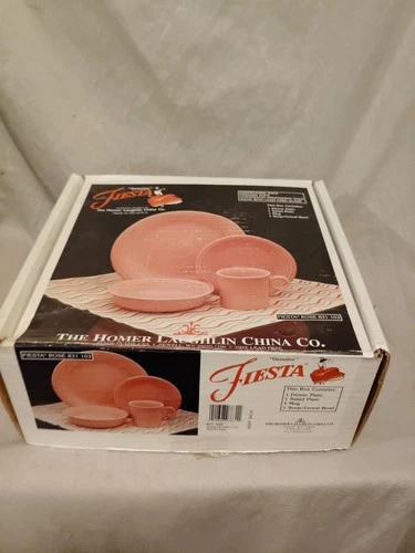 Fiesta Rose 4 Piece Dinner Setting Homer Laughlin HLC USA