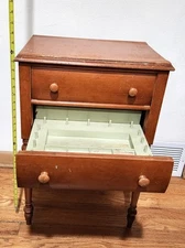 Wooden Sewing Cabinet / 2 drawer Side Table