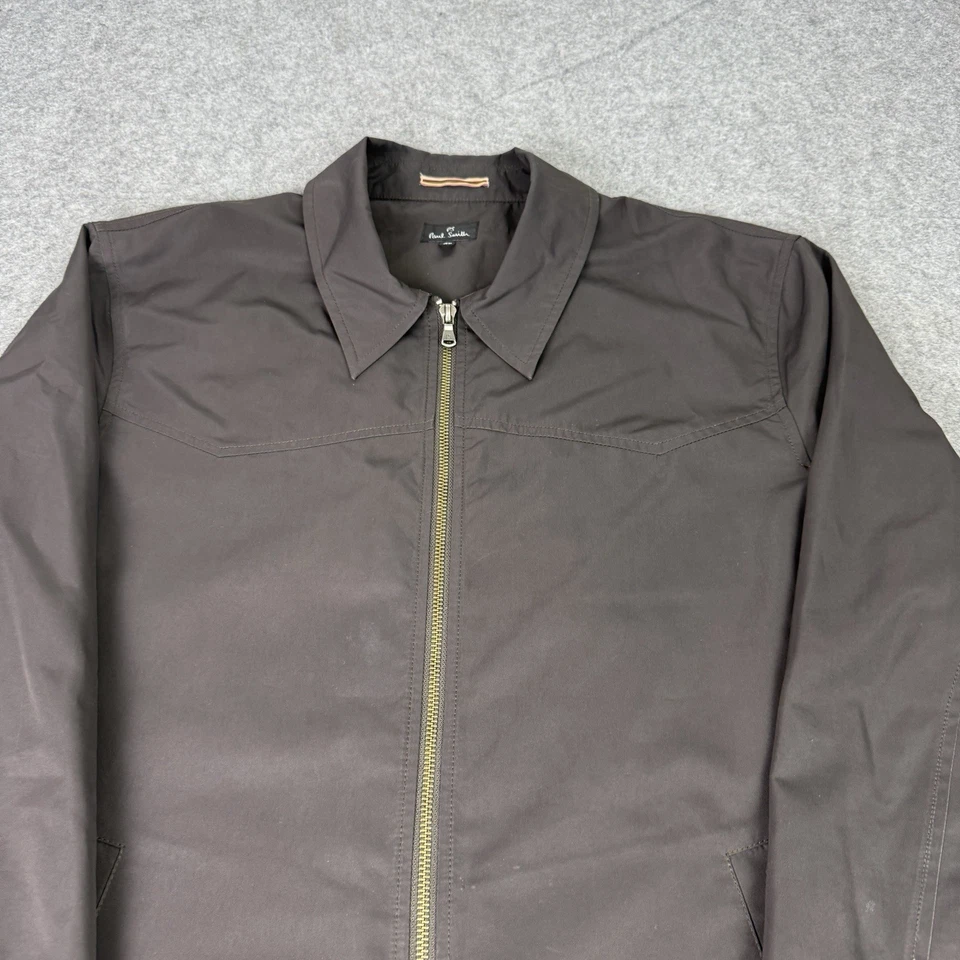 Chaqueta PS Paul Smith Para Hombres XL Marrón Cremallera Completa Estilo Bombardero Ropa de Trabajo Inteligente Informal Foto 2 de 4