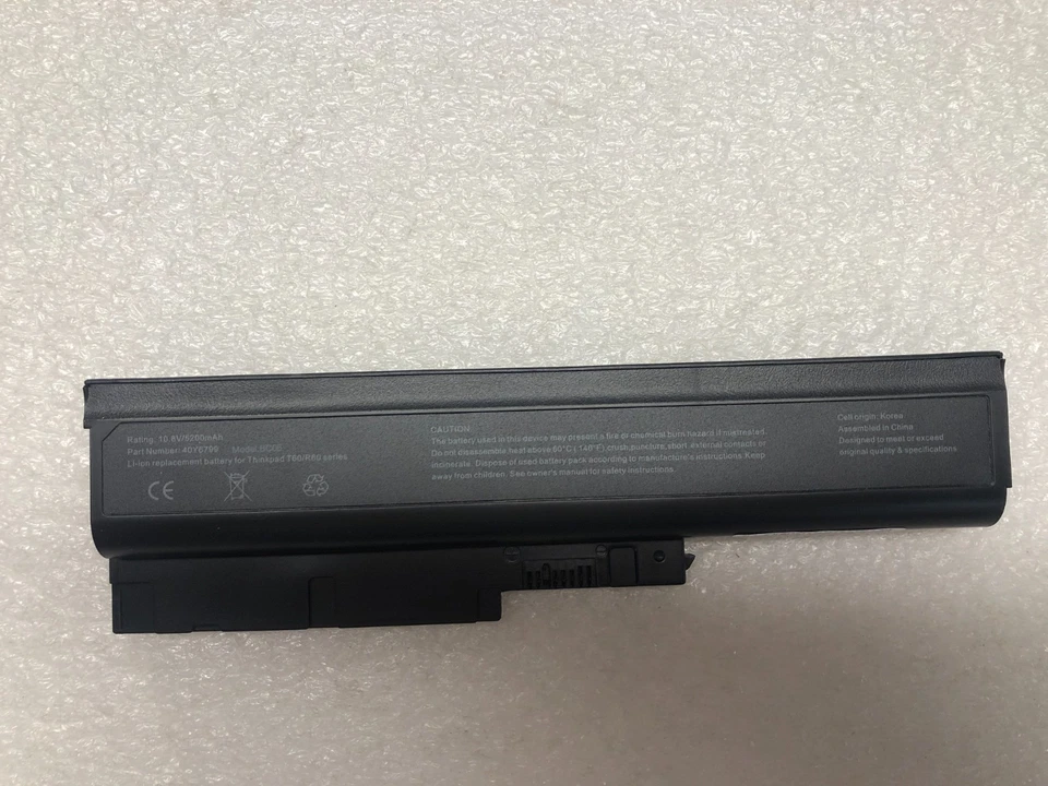 IBM Thinkpad T60, Serie R60 6 Celdas Batería de Repuesto para Portátil, 10.8V / 57Wh Foto 2 de 4