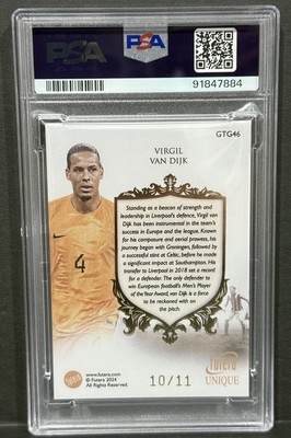 2024 Futera Nostalgia Virgil Van Dijk The Greats Gold Framed #10