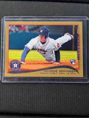 2014 Topps Update GEORGE SPRINGER #US-210 Rookie Debut Gold Rookie RC #0171/2014