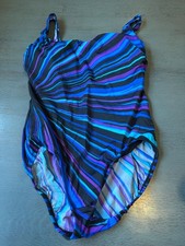 black blue ROBBY LEN one piece swimsuit size 16