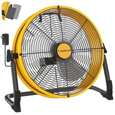 16" Cordless Battery Floor Fan Compatible with Dewalt 20V Tools