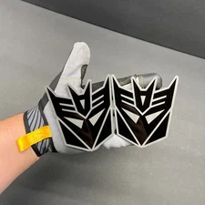 Decepticon Transformer Mask ENGRAVED Car Fender Badge Emblem MULTICOLOR Decal 2X