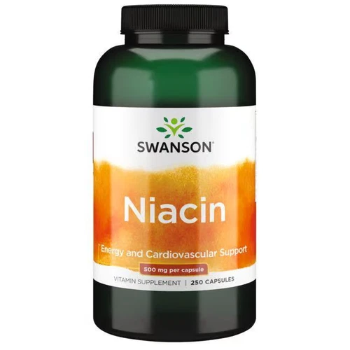 Vitamin B-3 Niacin 500mg 250 Capsules Swanson