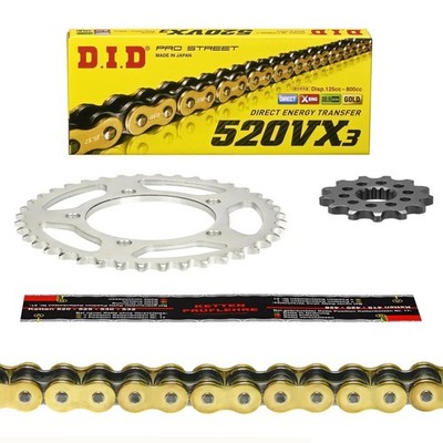 DID VX3 G&B Kettensatz Suzuki DR-Z 400 E (BF WVBF) 2000, X-Ring endlos, DRZ 400E