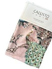 New Callisto Home Two Rod Pocket Panels 2 x 38" x 84" Peacock Birds Curtains