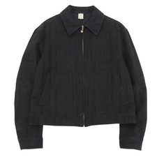 Gianni Versace Medusa Print Cotton Bomber Jacket Men Black Size 50 90s Authentic