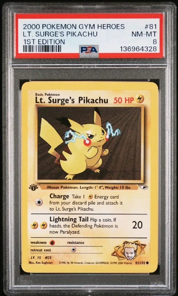 Pikachu Pokémon TCG Professional Sports Authenticator (PSA) Grade