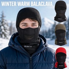 Outdoor Winter Thick Fleece Full Face Ski Mask Balaclava Hood Hat for Men Women