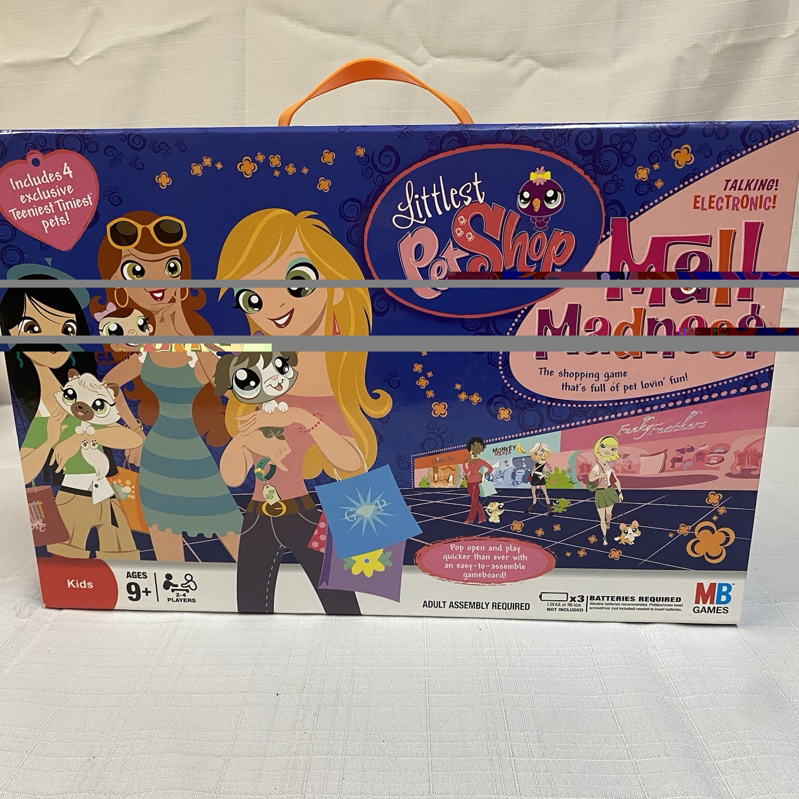 Littlest Pet Shop Mall Madness Board Game 2008 Hasbro FOR PARTS