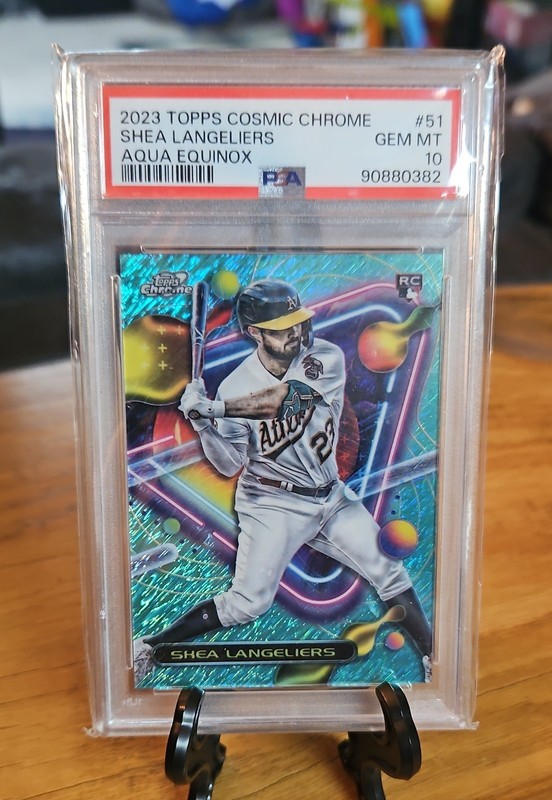 2023 Topps Cosmic Chrome - Shea Langeliers #51 Aqua Equinox Refractor /199 (RC)