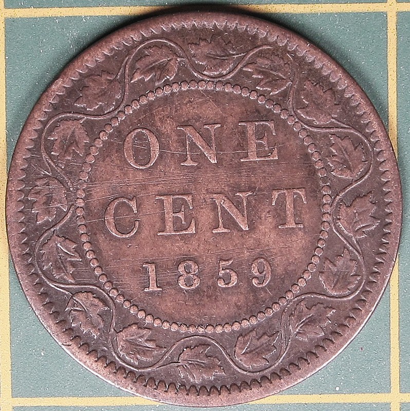 1859 Canada large cent Haxby # PC59-146