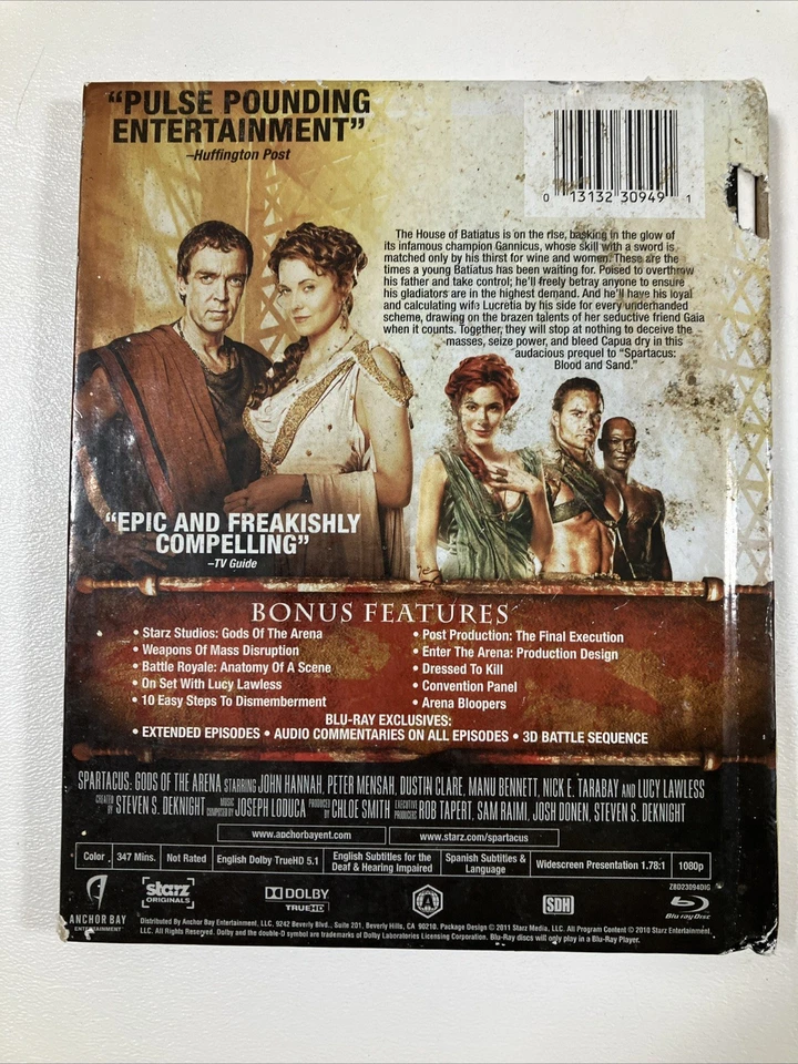 SPARTACUS GODS OF THE ARENA - Complete Collection - Jesse Warn (2011, DVD) - Image 3 of 4