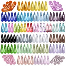 Premium Snap Mini Hair Clips - Kids Metal Non Slip Hair Bow Clips for Girls Tod