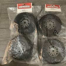 Arrma ARA550069 Dboots 'Fortress' Wheels Pre-Glued Tire Set Gun Metal Mojave