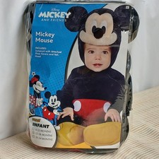 Disney Store Baby Mickey Mouse Costume Junpsuit Dress Up Infant 12-18 Months