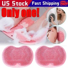 Foot Back Scrubber Exfoliating Silicone Massager Pad Cleaning Mat Bath Shower US