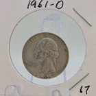 1961-D Denver Mint Silver Washington Quarter Coin 90% Silver