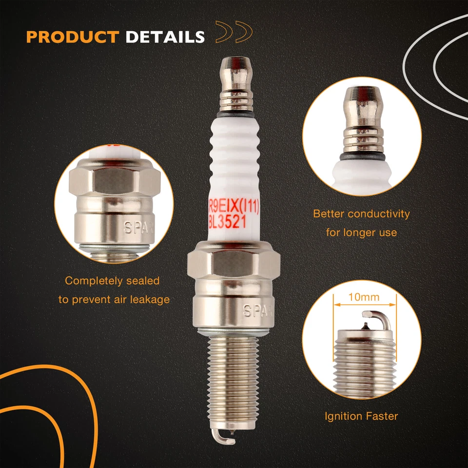 4x Ignition Coil & Spark Plugs Pack For 02-15 Yamaha FZS1 FZ1 YZFR1 YZFR6 Vmax - Image 4 of 4