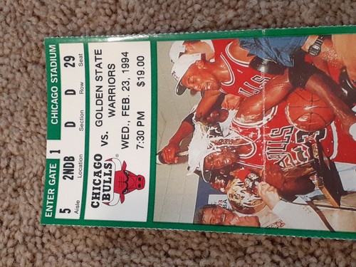 1994 MICHAEL JORDAN Chicago Bulls game stub ticket tickets aisle 5gate 1 - Picture 3 of 4