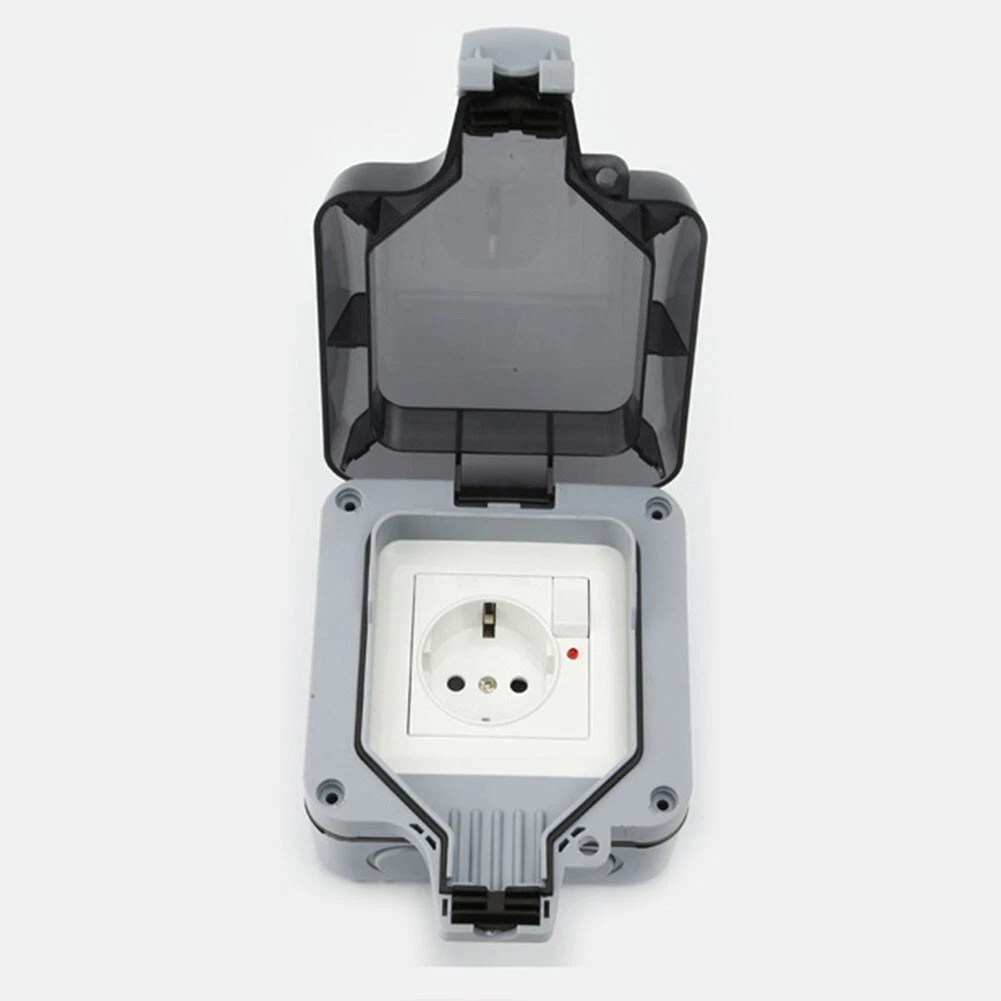 Outdoor Waterproof Socket with Switch Indicator Light European