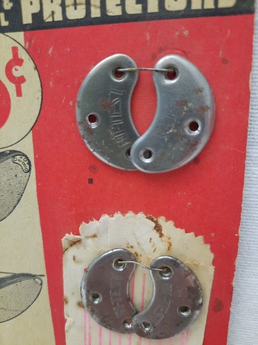Protectores de placas de talón y puntera de metal Hi-Test vintage talla 0 NOS - Imagen 4 de 10