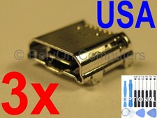 3x Lot Micro USB Charging Port Sync for Samsung Galaxy Tab 3 Kids SM-T2105 USA