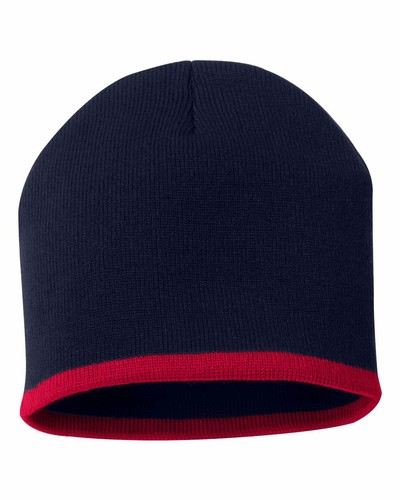 Gorro de punto a rayas inferiores de 8" 2 tonos sombrero SP09 - Imagen 5 de 7