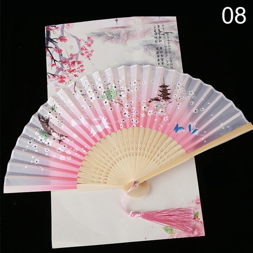 Chinese Style Folding Fan Wedding Dance Hand Held Fan Party Prop Supplies 1pcs - Picture 14 of 49