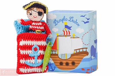 Zubels Crocheted Matchbox Doll House & Toy Dimple Darlings - Captain Caleb