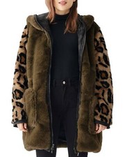 Dl1961 Phoebe Camo & Faux-fur Reversible Jacket $479 Size S, M, L # 14a 956 New