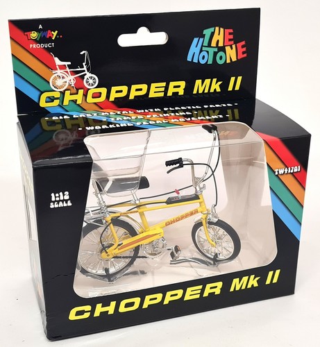 Toyway 1/12 - Chopper MK2 Model Bicycle Yellow Retro 70's Bike The Hot One - Picture 2 of 5