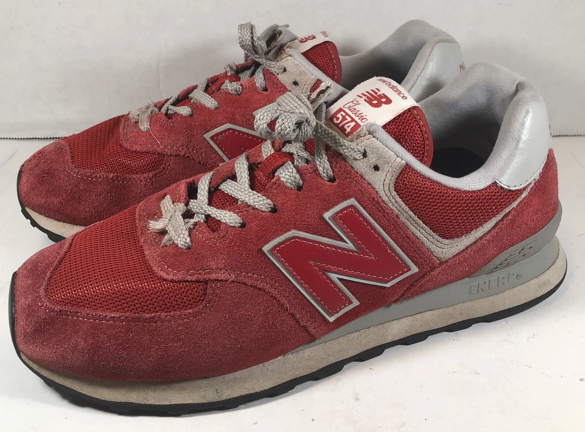 Cabecear superstición equilibrado New Balance 574 Men's Size 9 D Red ML574ERD 500 Series Shoes Suede NO  INSOLES | eBay