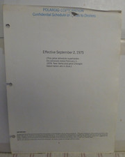 Polaroid SX-70  Other Cameras Accessories Dealer Pricing Guide 9-2-1975- RARE