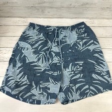 Columbia Swim Shorts Men's Size Large 8" inseam Hawaiian Blue Gray