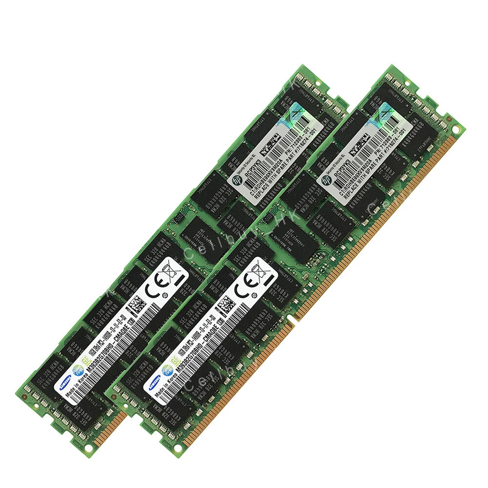 Samsung 32GB 2X16GB 2Rx4 1866MHz DDR3-14900R 240PIN Registered ECC Server Memory - Image 2 of 4