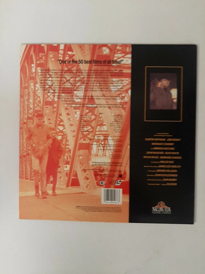 Laserdisc Midnight Cowboy Dustin Hoffman Jon Voight VG Foto 2 de 4