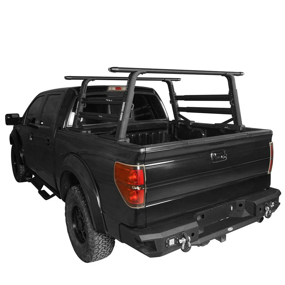 Escalera de aluminio altura ajustable para Ford F150 250 Ram 1500 2500 Foto 3 de 4