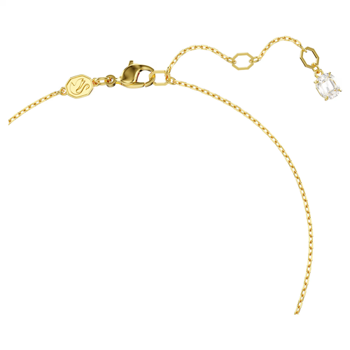 Idyllia pendant Octagon cut, Crystal pearls, Heart, Pink, Gold-tone plated 56807 - Picture 4 of 5