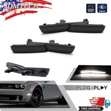 Pair White Led Front Side Marker Lamp For 18-up Dodge Challenger Srt Widebody Rt Pair White Led Front Side Marker Lamp For 18-up Dodge Challenger Srt Widebody Rt